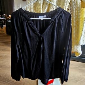 Black Charter Club Long Sleeve Blouse, size Medium